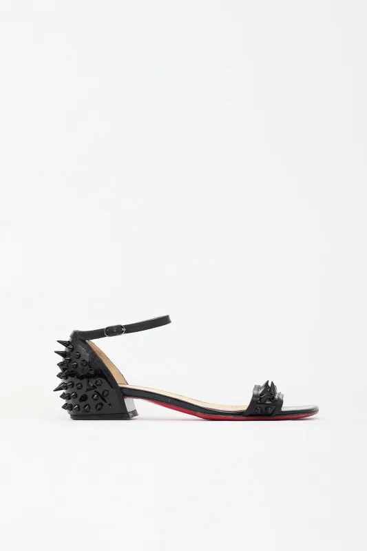 Patent Spike Druide Sandal made by Christian Louboutin
