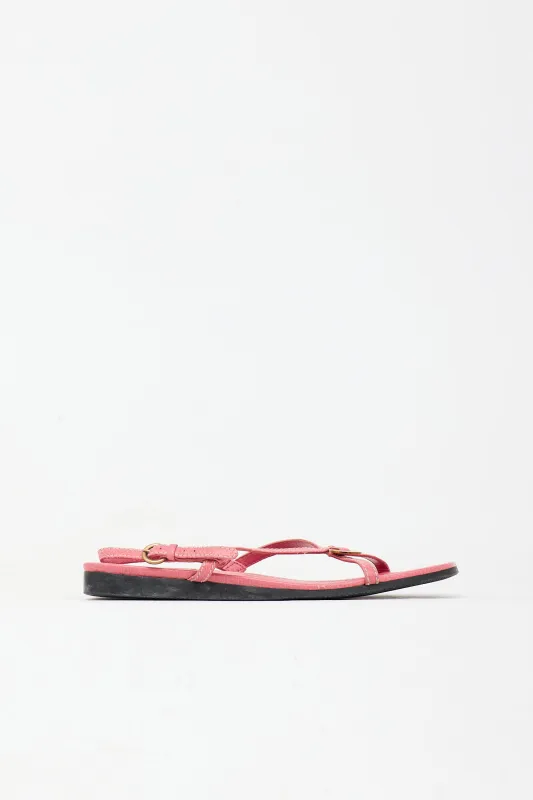 Leather Slingback Sandal made by Miu Miu