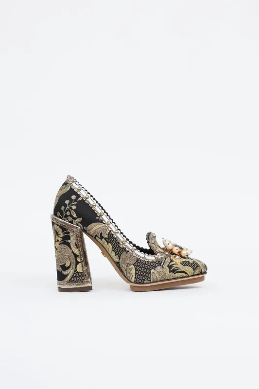 Brocade Heel made by Dolce & Gabanna