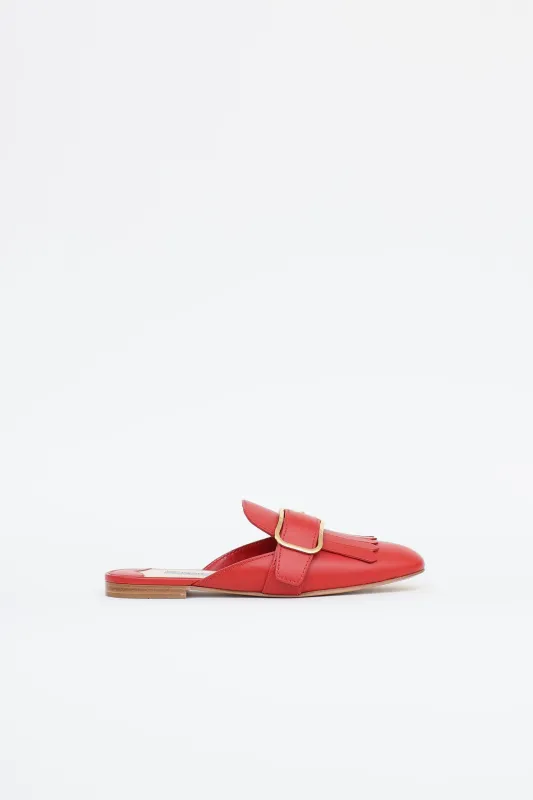 Fringe Buckle Mule made by Prada