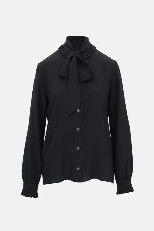 Ruffled Tie Collar Blouse made by Gucci