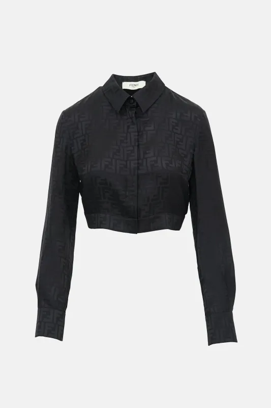Silk Monogram Jacquard Shirt made by Fendi