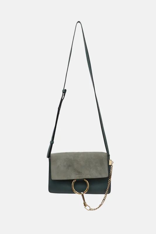 Leather & Suede Small Faye Bag made by Chloe