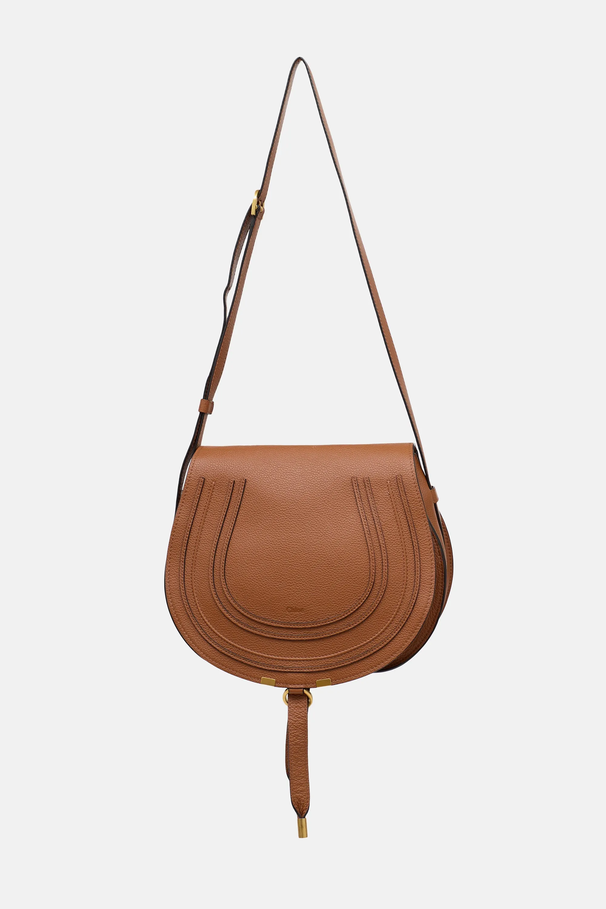 Leather Medium Marcie Saddle Bag sold by VSP Consignment