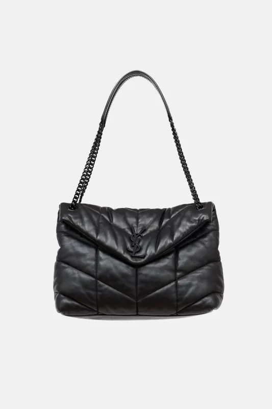 Leather Medium Puffer Bag made by Yves Saint Laurent