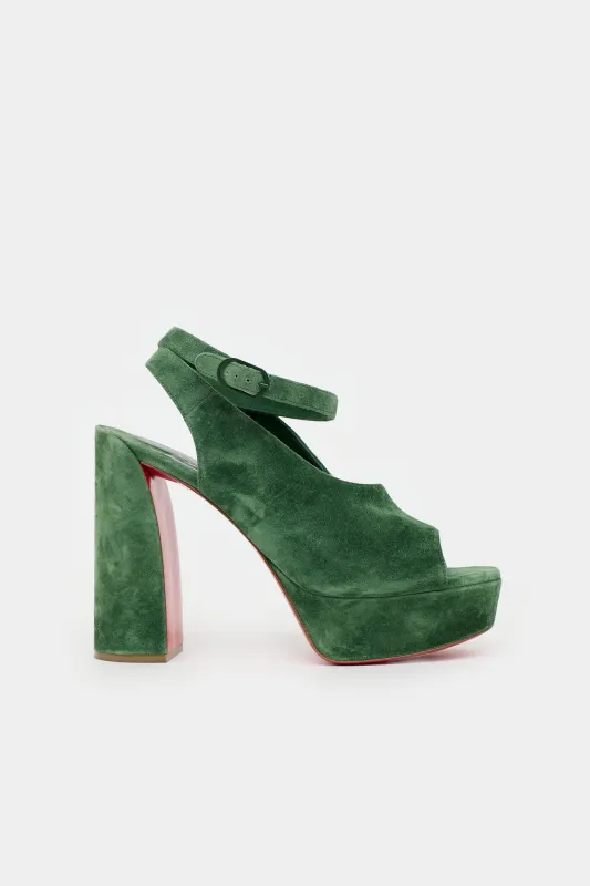 Suede Platform Sandal made by Christian Louboutin