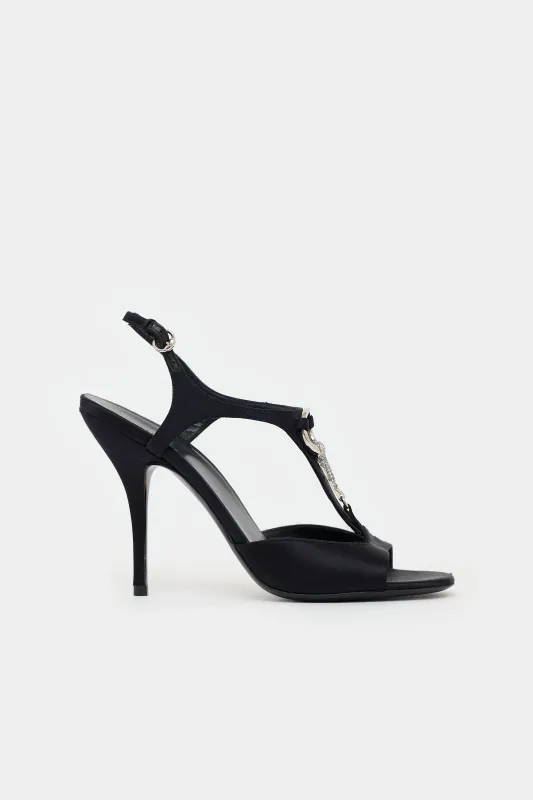 Satin Crystal Embellished Sandal made by Gucci