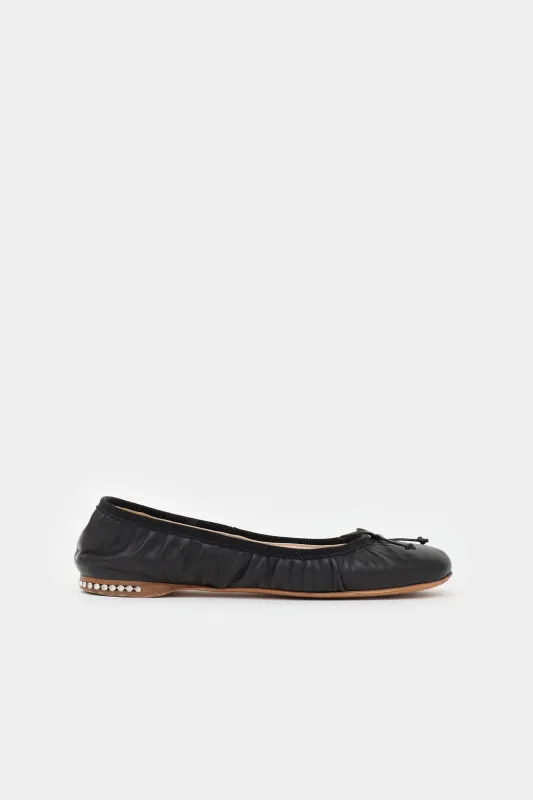 Leather Ballet Flat made by Miu Miu