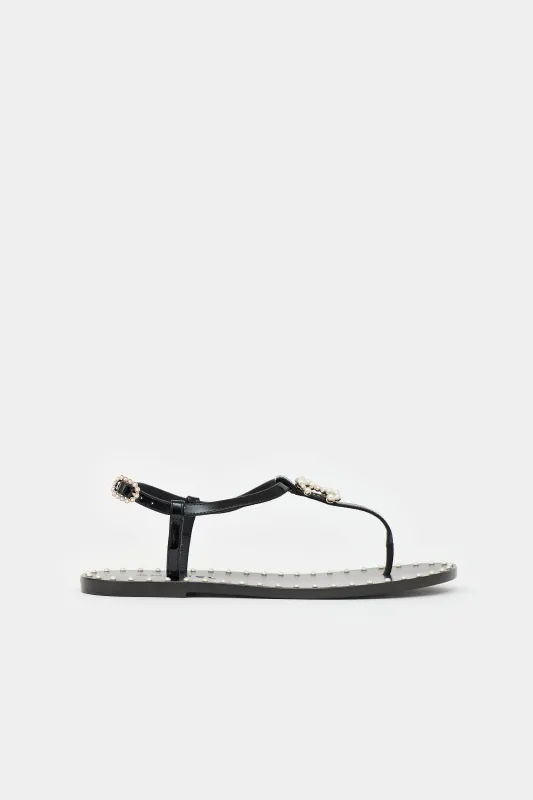 Pearl CC Thong Sandal made by Chanel