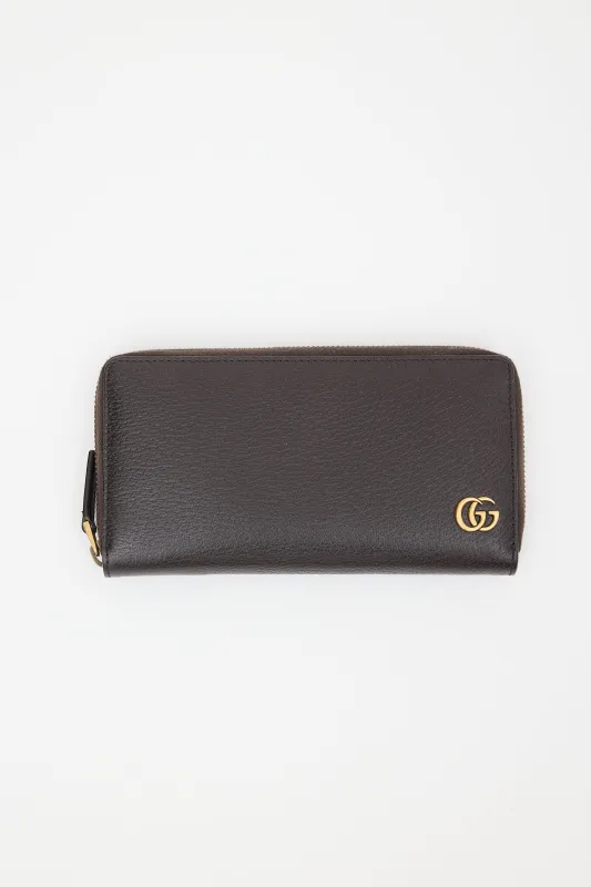 Leather GG Marmont Zip Wallet made by Gucci
