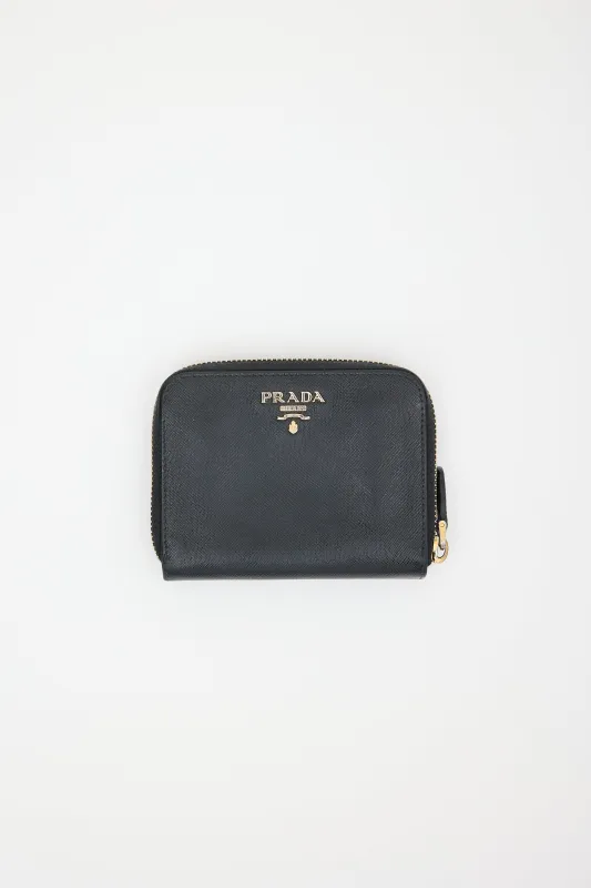Saffiano Leather Zip Wallet made by Prada