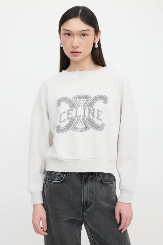 Triomphe Logo Sweatshirt made by Celine