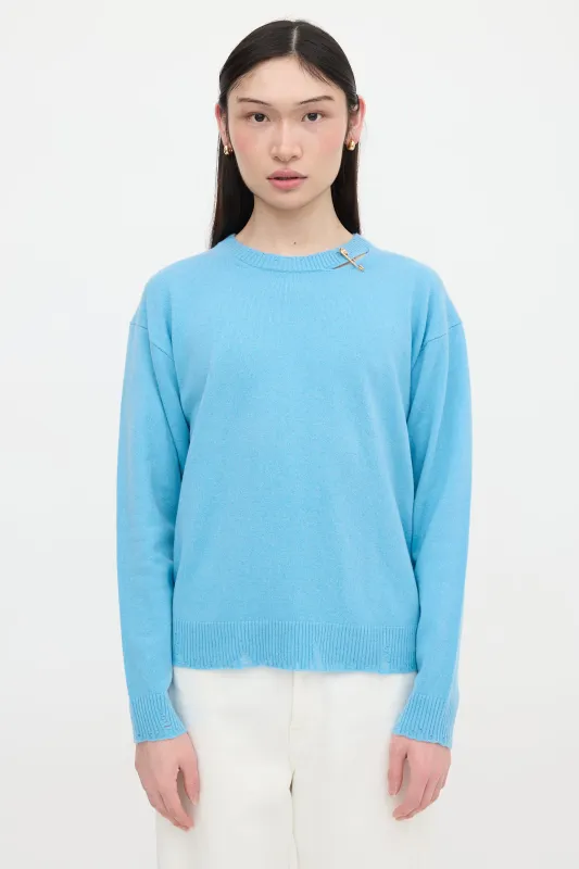 Cashmere Safety Pin Sweater made by Versace