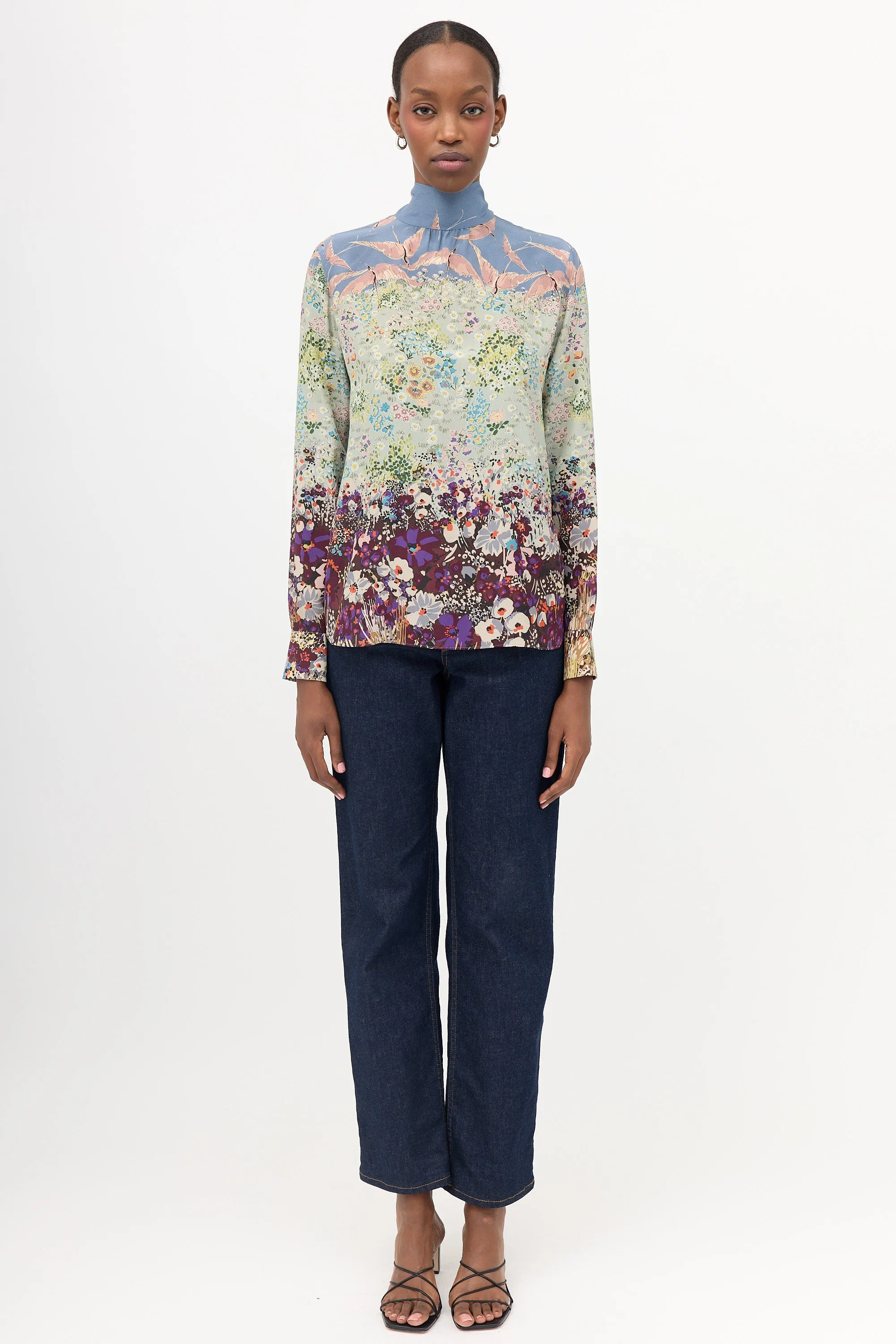 Silk Floral Blouse sold by VSP Consignment product image thumbnail 2
