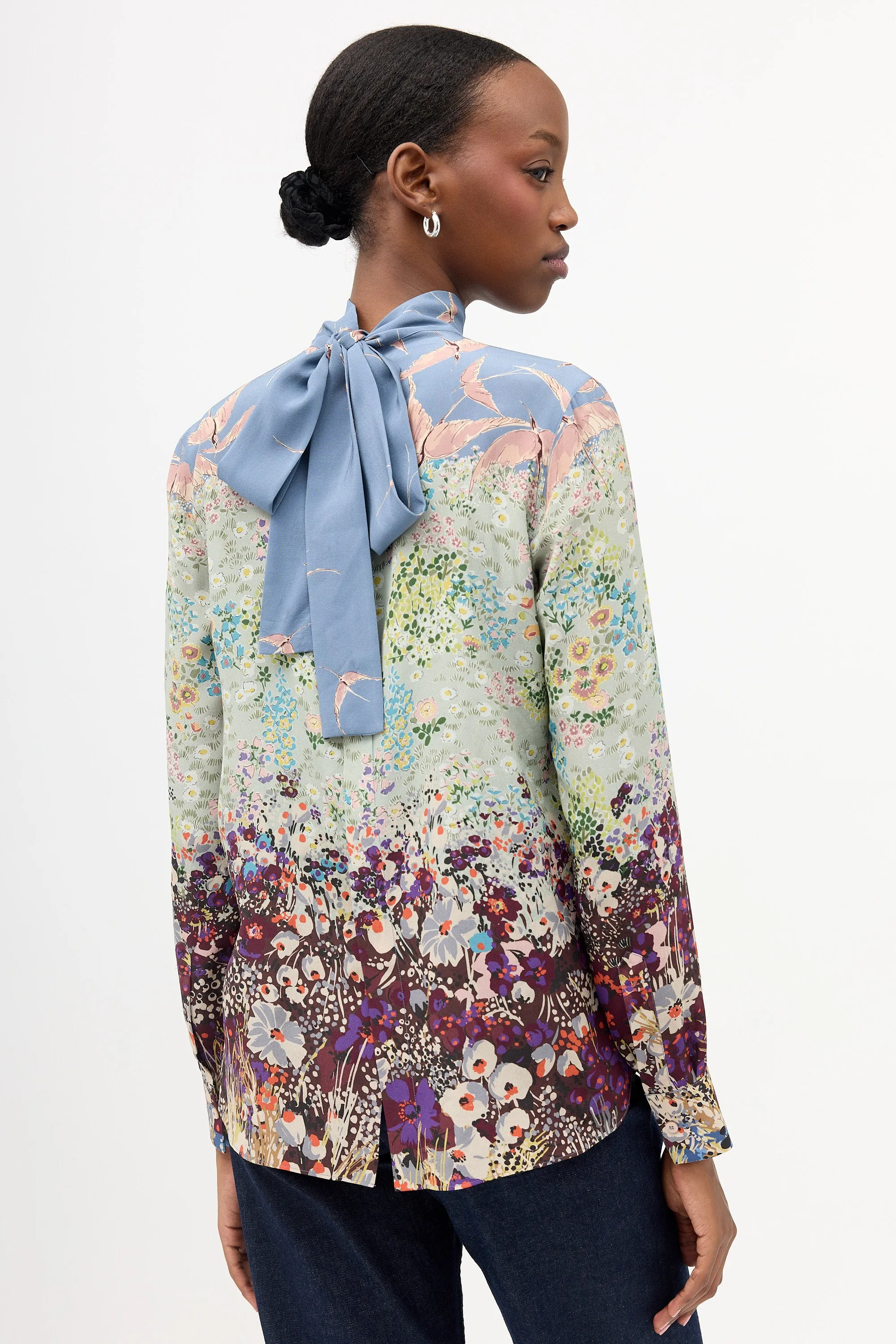 Silk Floral Blouse sold by VSP Consignment product image thumbnail 4