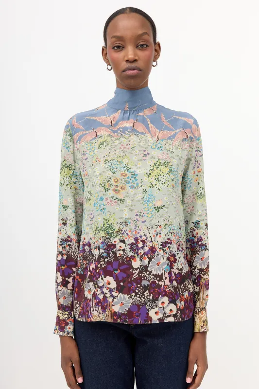 Silk Floral Blouse made by Valentino