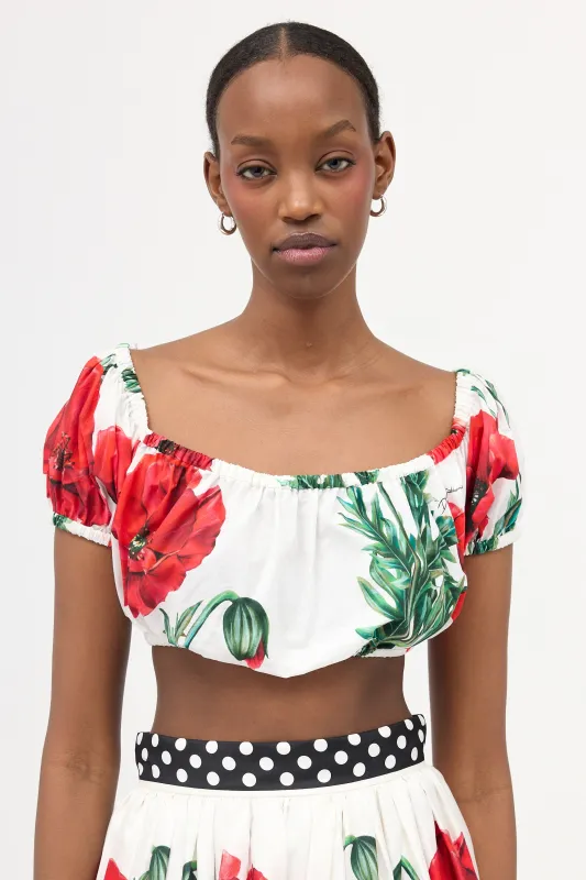 Cropped Floral Top made by Dolce & Gabanna