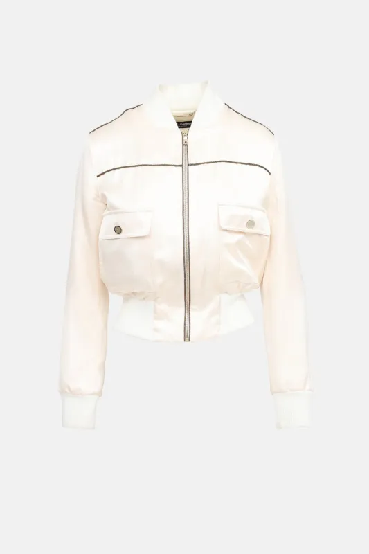 Silk Bomber Jacket made by Dolce & Gabanna