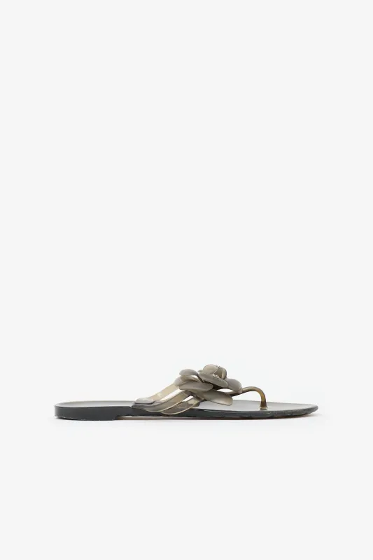 Rubber Camellia Sandal made by Chanel