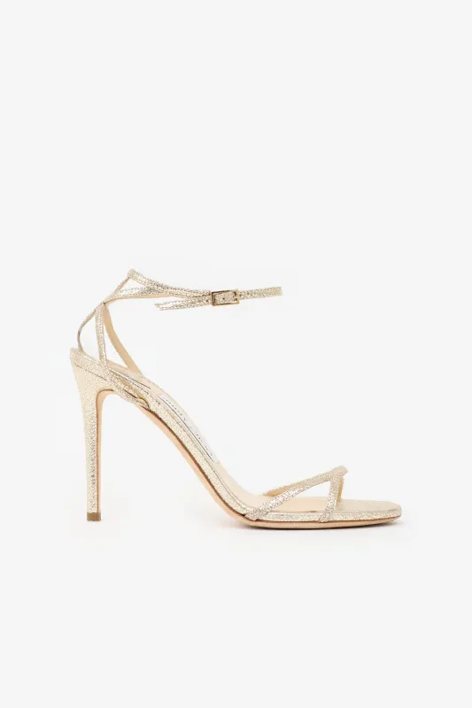 Leather Metallic Sandal made by Jimmy Choo