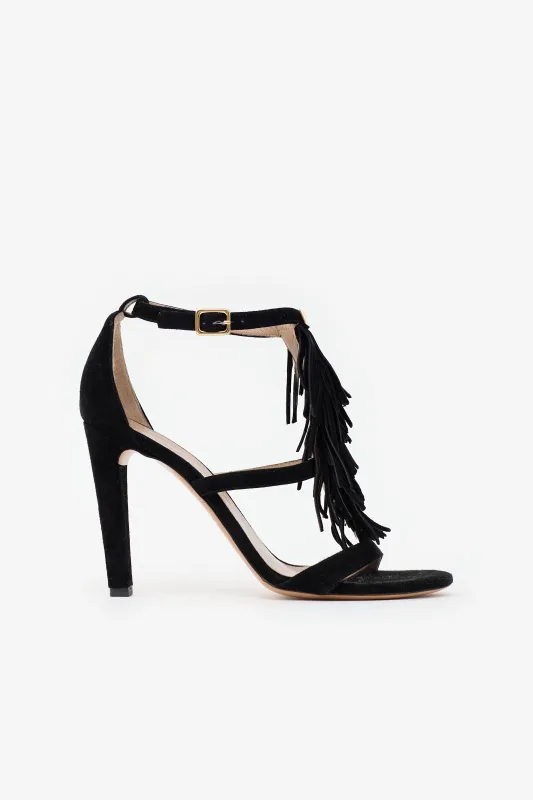 Suede Fringe Sandal made by Chloe