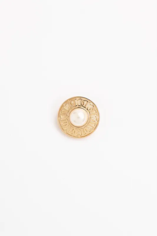 Logo Pearl Brooch made by Dior