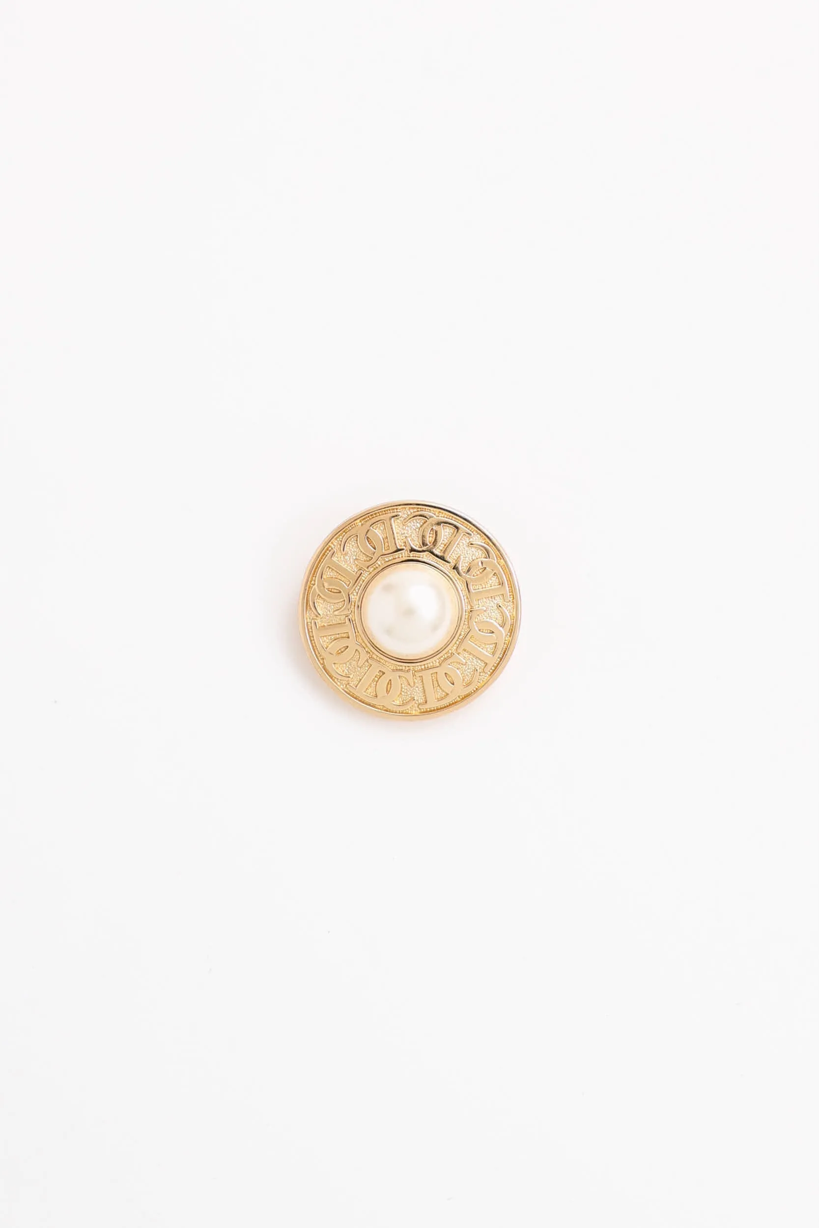Logo Pearl Brooch sold by VSP Consignment