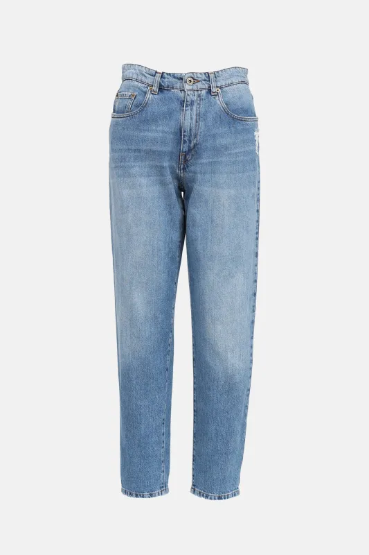 2020 Floral Painted Jeans made by Miu Miu