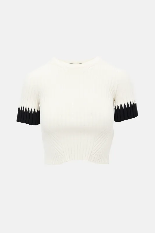 Rib Knit Cropped Top made by Alexander McQueen