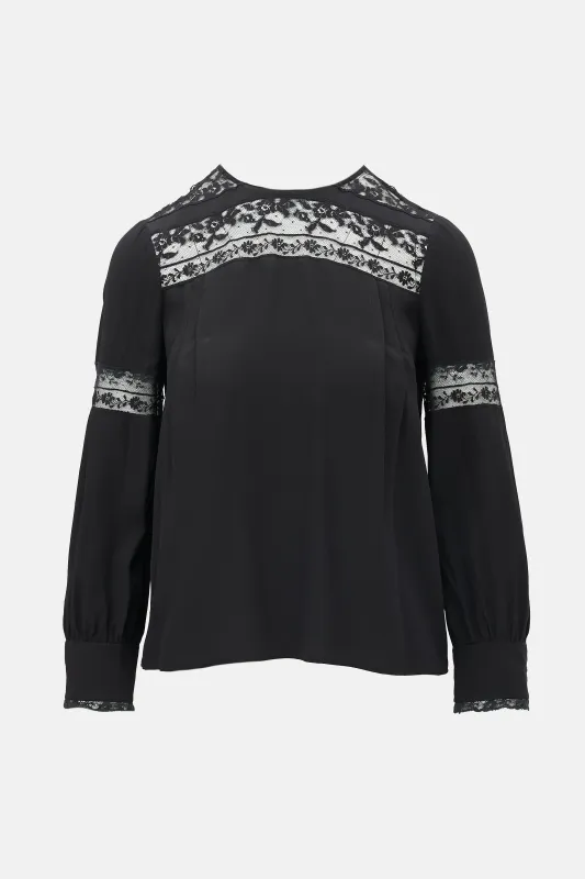 Lace Panelled Blouse made by Prada