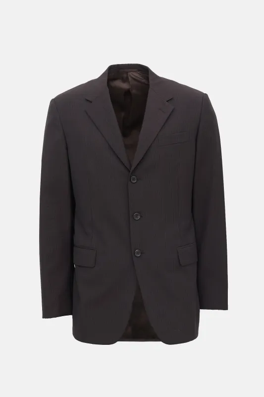 Wool & Silk Pinstripe Blazer made by Prada