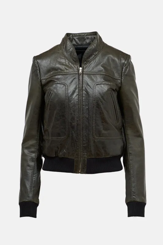 2008 Aged Leather Jacket made by Balenciaga