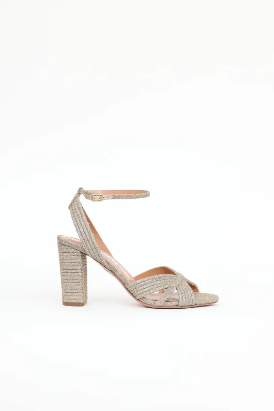 Strappy Shimmer Sandal made by Aquazzura