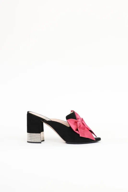 Suede Bow Mule made by Miu Miu