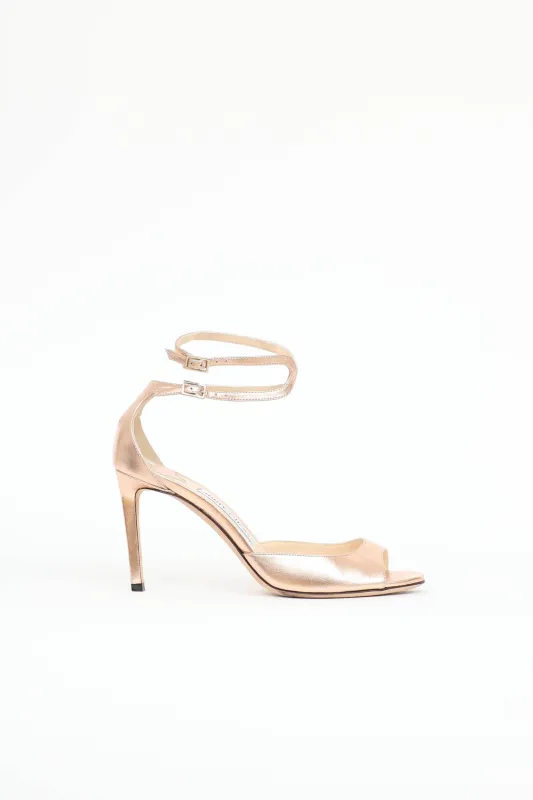 Metallic Peep Toe Pump made by Jimmy Choo