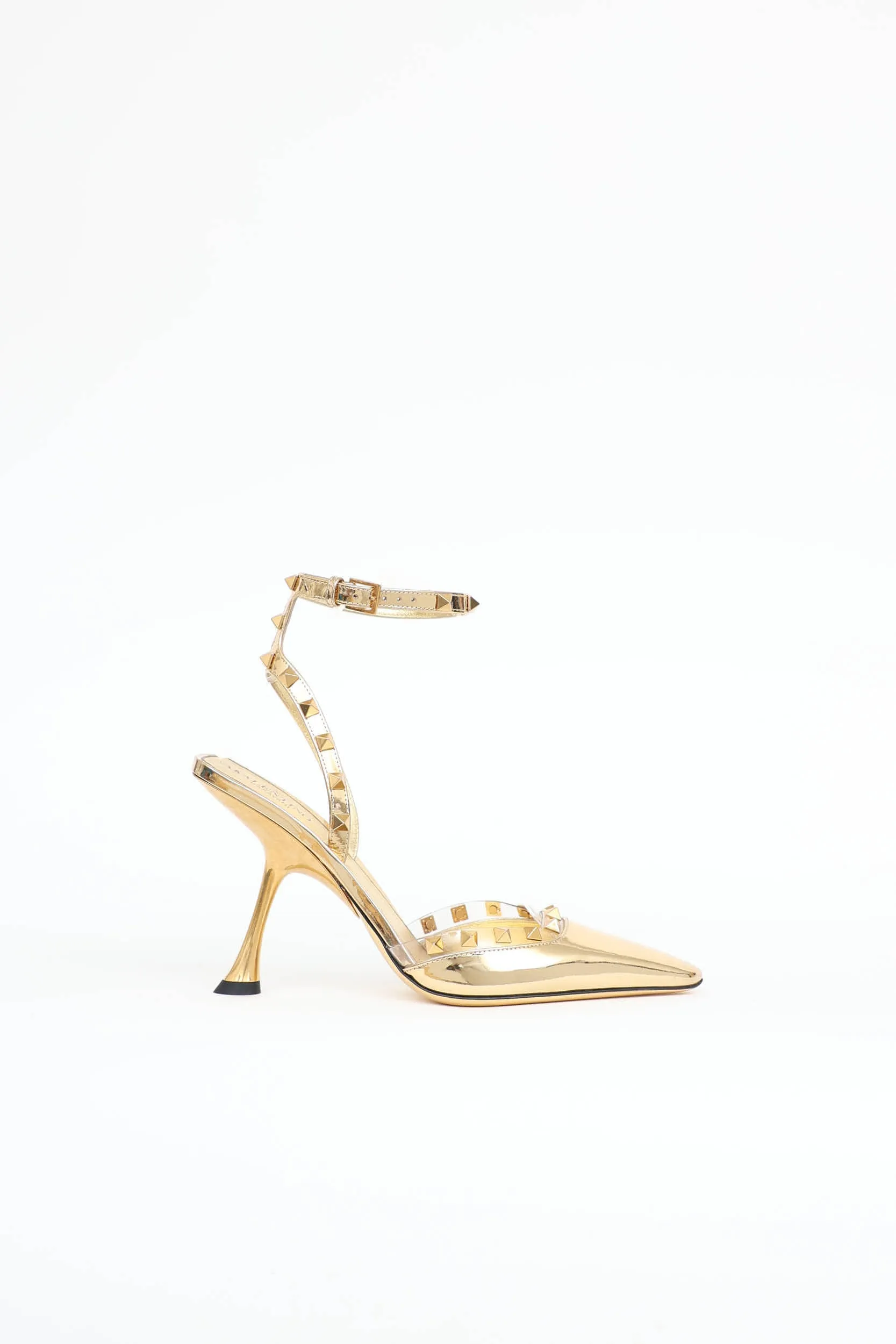 Patent Rockstud Couture Pump sold by VSP Consignment