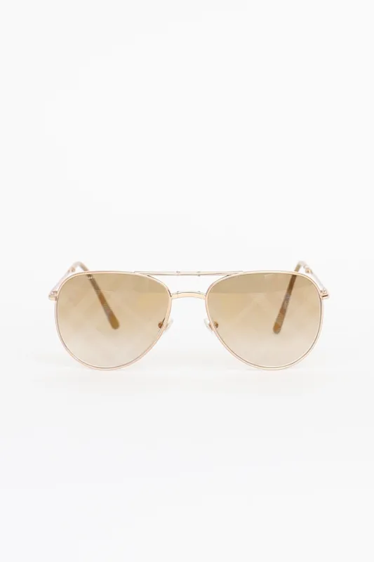 B3071 Folding Aviator Sunglasses made by Burberry