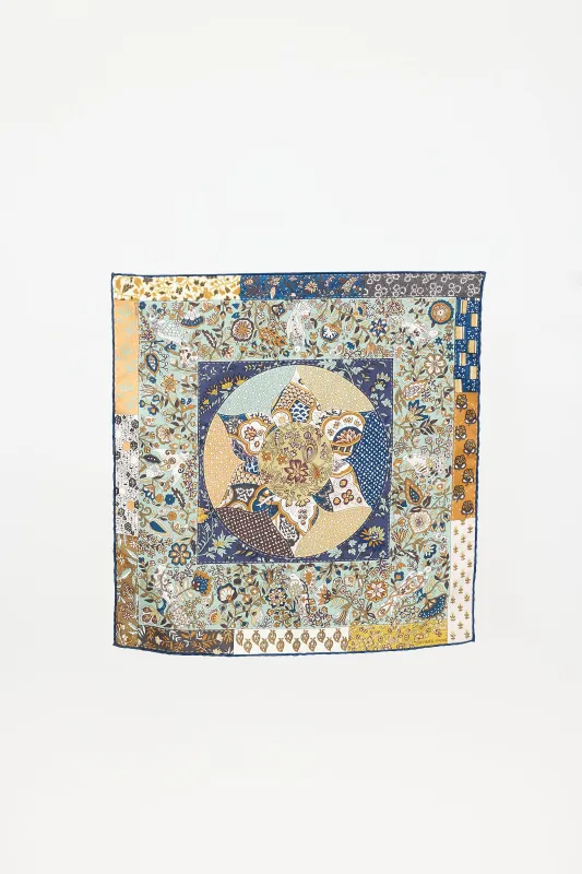 Silk Piqué Fleuri De Provence 45 Scarf made by Hermes