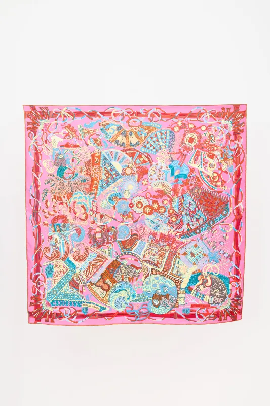 Au Fil Du Carré 90 Scarf made by Hermes