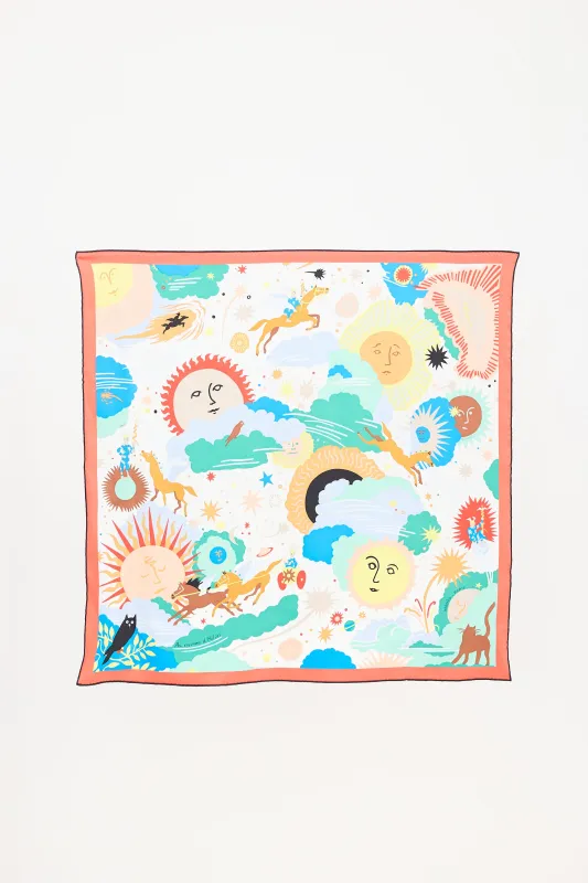Au Royaume d'Hélios 70 Scarf made by Hermes