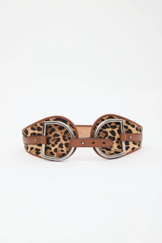 Leather & Canvas Printed Belt made by Dolce & Gabanna