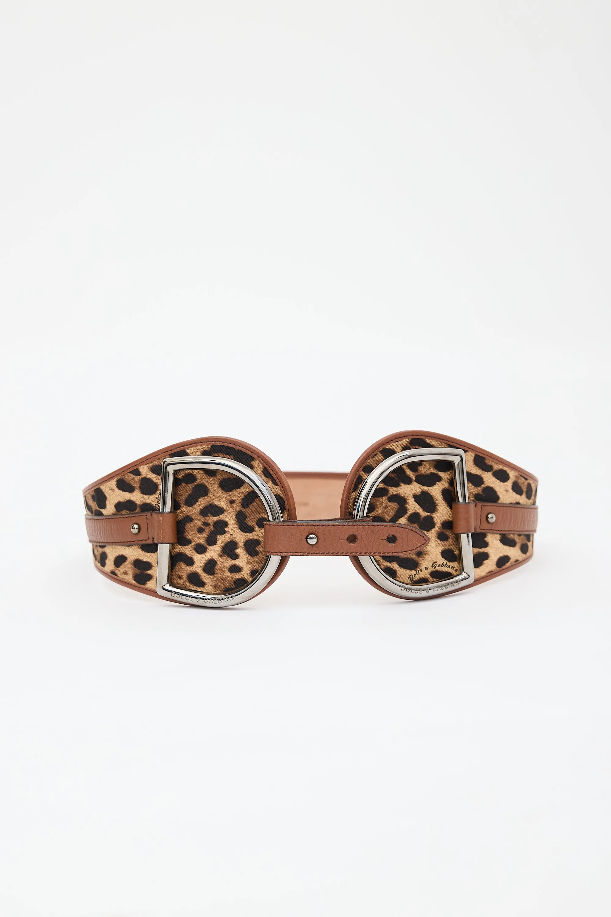 Leather & Canvas Printed Belt sold by VSP Consignment