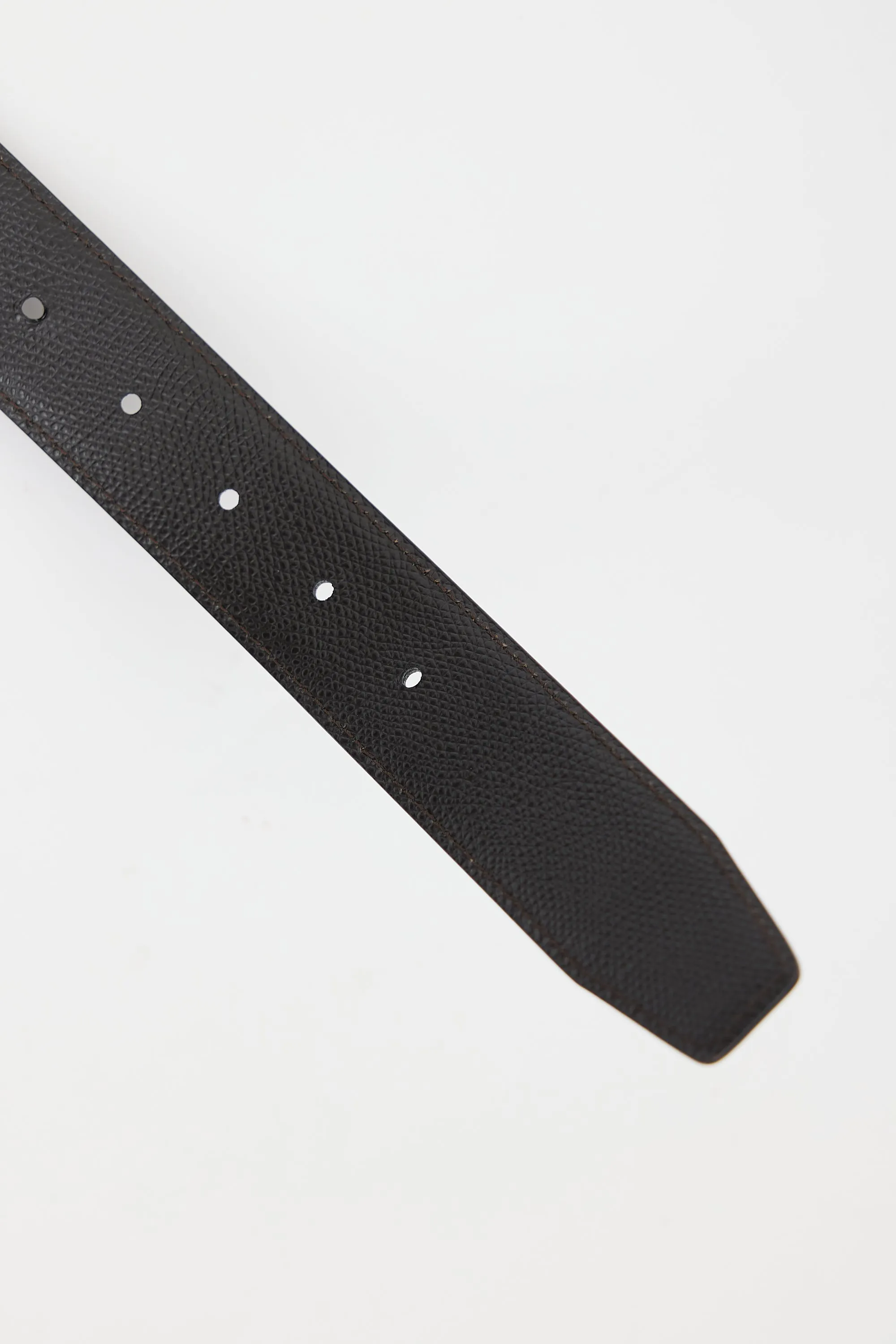 Grained Leather Gancini Belt sold by VSP Consignment product image thumbnail 3