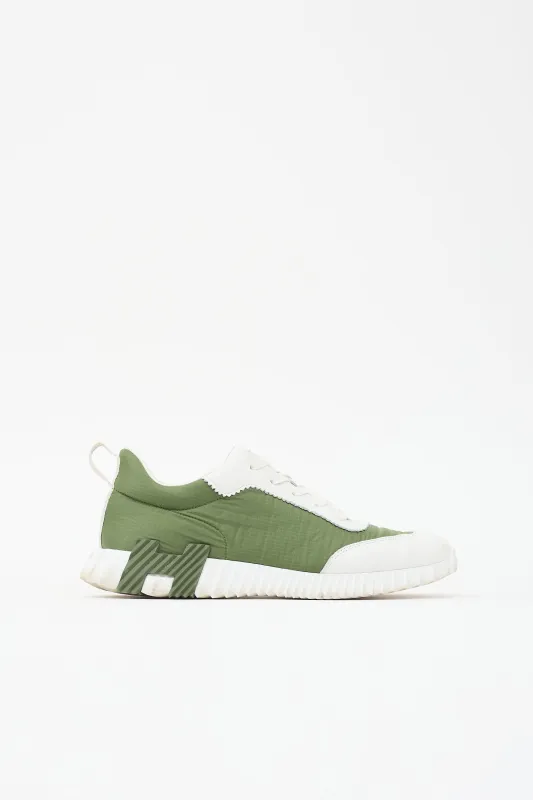 Leather Ripstop Bouncing Sneaker made by Hermes