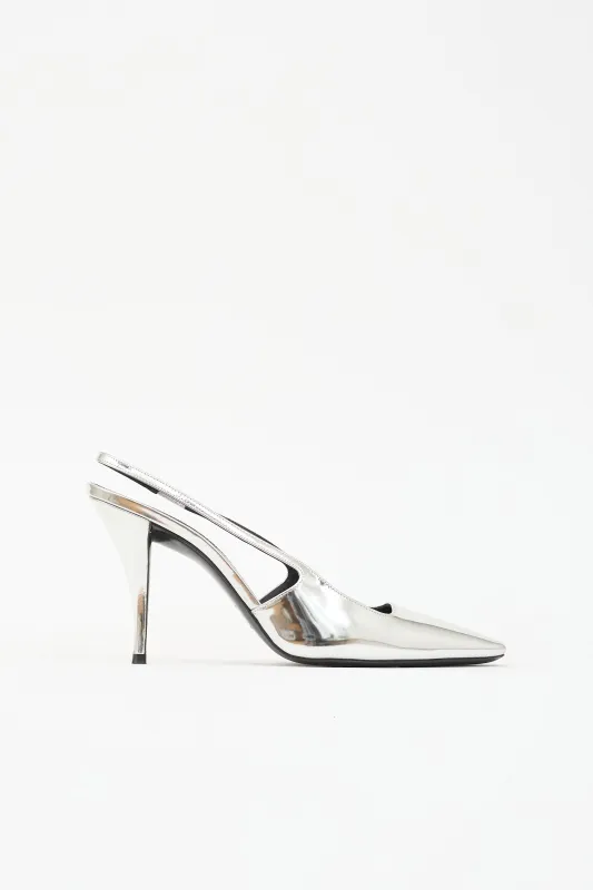 Metallic Leather Tom Dream Heel made by Yves Saint Laurent