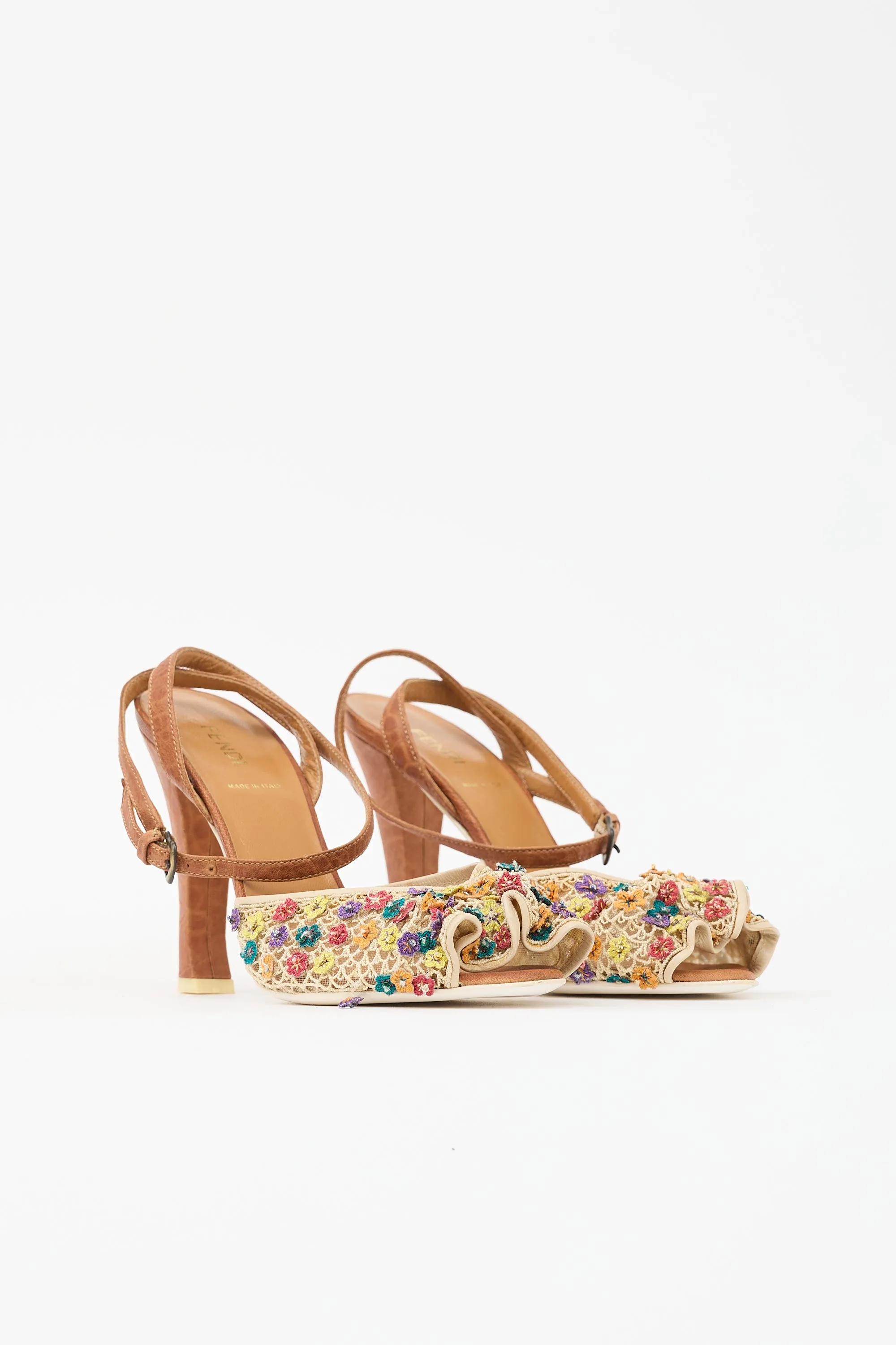 Leather & Mesh Embellished Sandal sold by VSP Consignment product image thumbnail 2