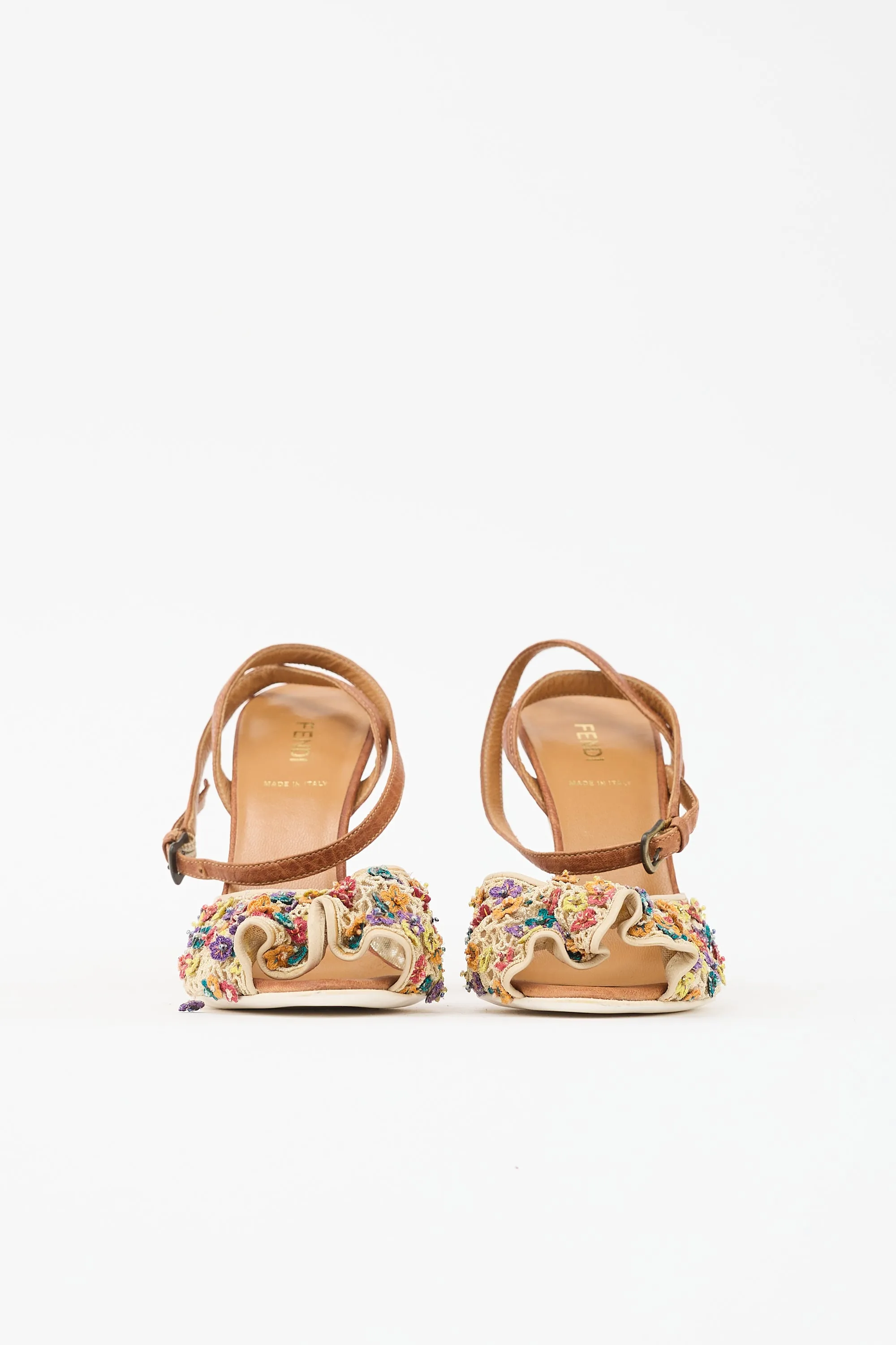 Leather & Mesh Embellished Sandal sold by VSP Consignment product image thumbnail 3