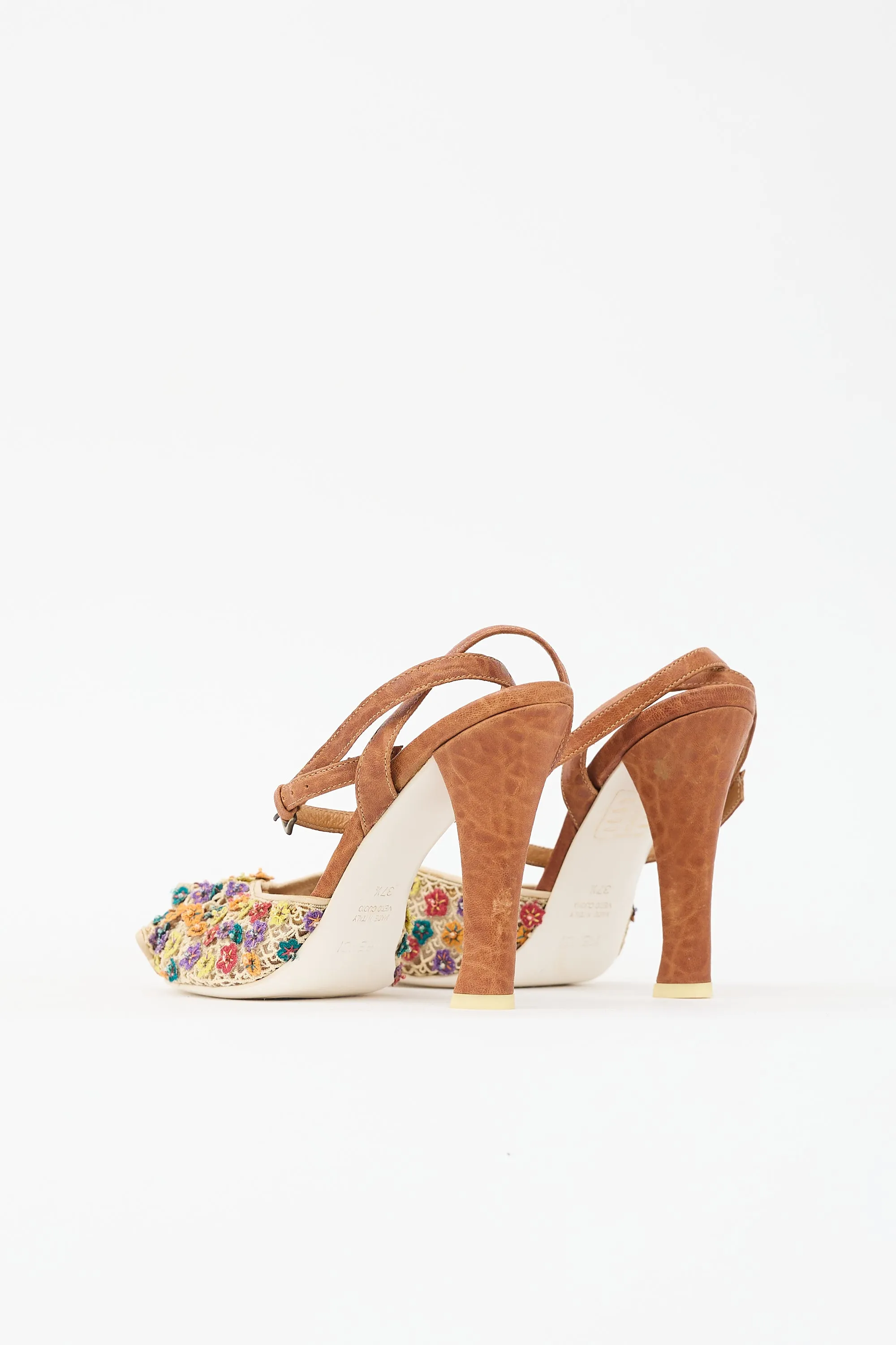 Leather & Mesh Embellished Sandal sold by VSP Consignment product image thumbnail 4