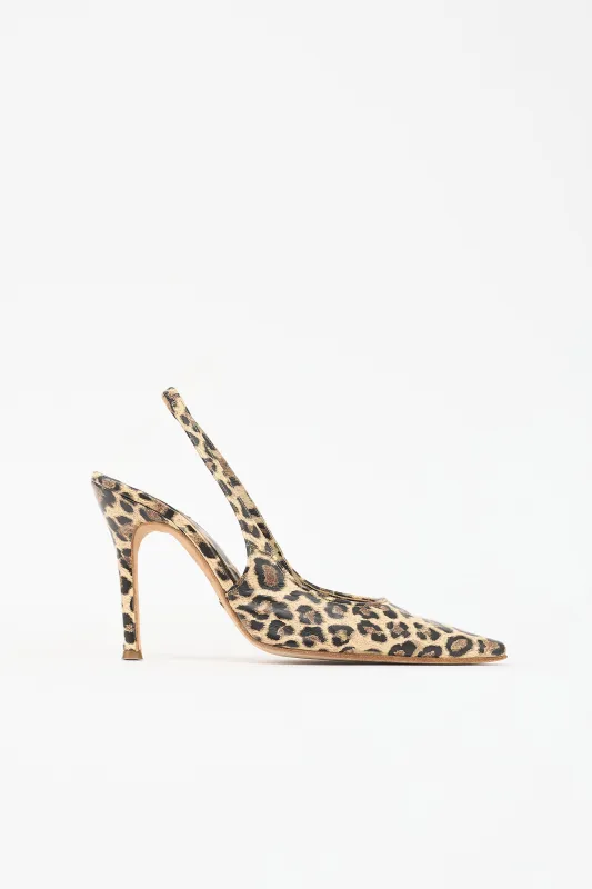 Leather Printed Slingback Pump made by Dolce & Gabanna