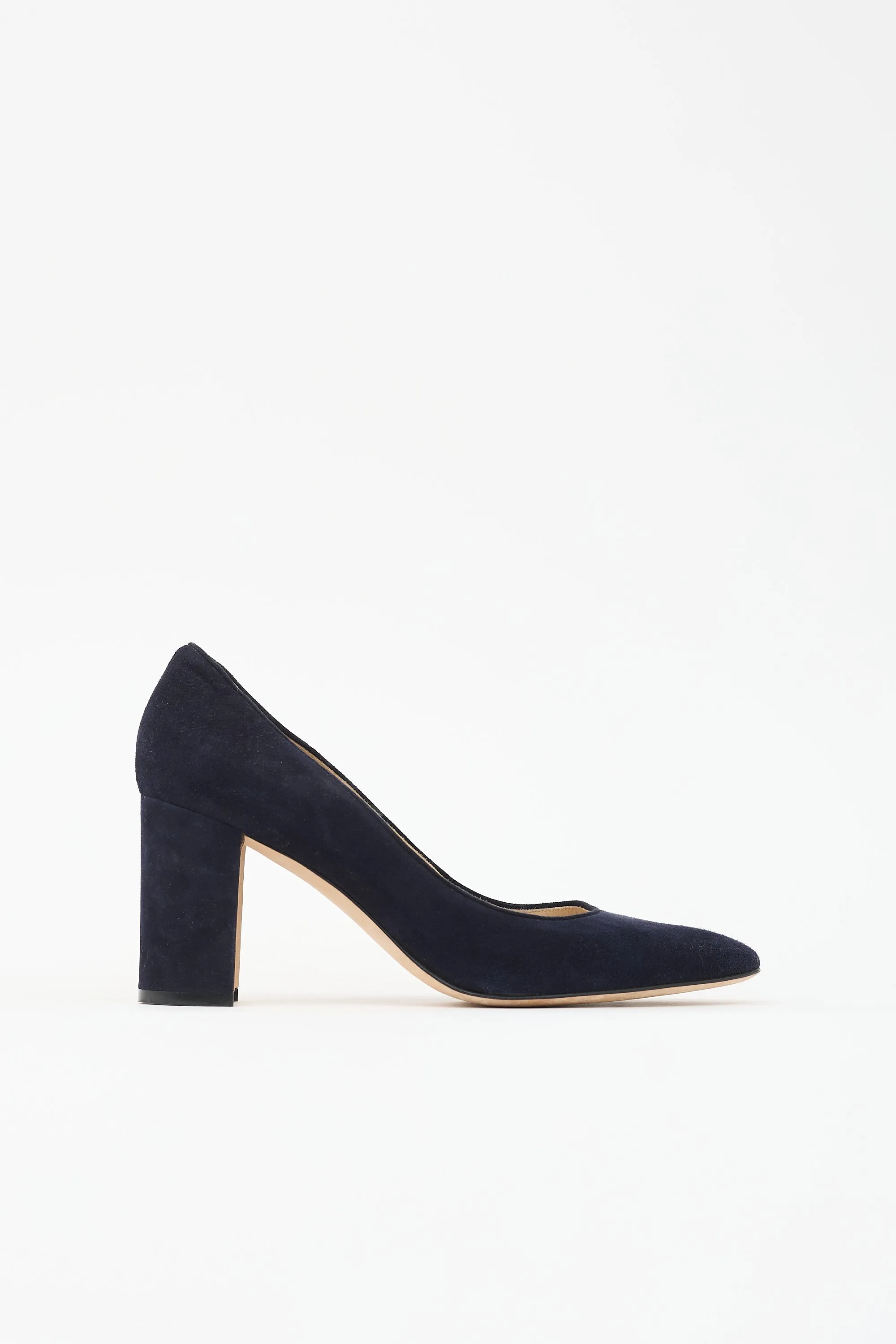 Suede Block Heel Pump sold by VSP Consignment
